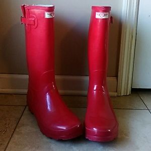 Red Forever Young Rainboots Wellies Tall
